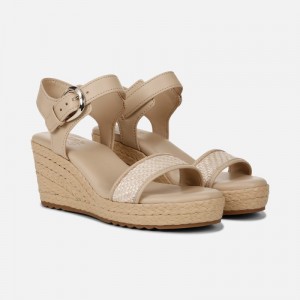 Naturalizer Stella Wedge Sandal for Women Beige Multi QY08-5588B5