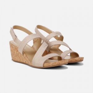 Naturalizer Adria Wedge Sandal for Women Beige JZ31-2601R3