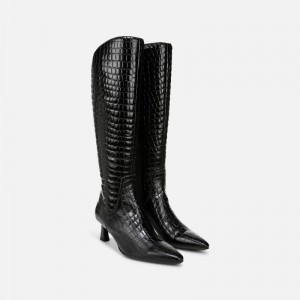 Naturalizer Deesha Wide Calf Knee High Boot for Women Black RU70-2520L6