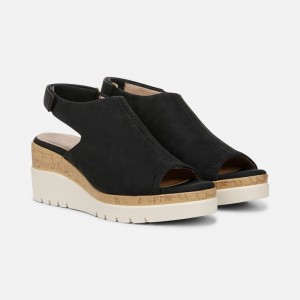 Naturalizer SOUL Giselle Wedge Sandal for Women Black EN32-2492S2