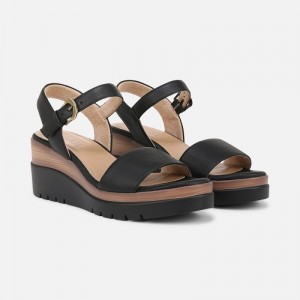 Naturalizer SOUL Graciela Wedge Sandal for Women Black PX85-4495Y4