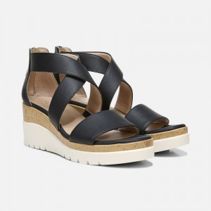 Naturalizer Soul Goodtimes Wedge Sandal for Women Black UN16-3936Z0