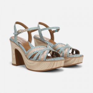Naturalizer Katalina Platform Sandal for Women Blue FP35-3225T2
