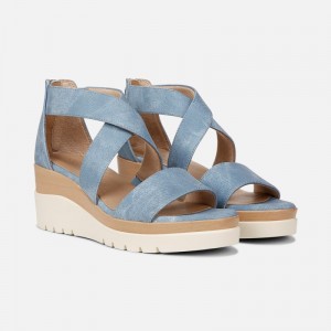 Naturalizer Soul Goodtimes Wedge Sandal for Women Blue LZ50-6300X0