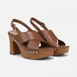 Naturalizer 27 EDIT Kirsten Platform Slingback for Women Brown TV16-6956X1