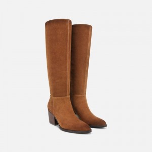 Naturalizer Fae Wide Calf Knee High Boot for Women Brown NA10-0950K0