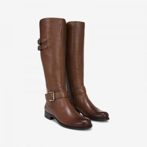 Naturalizer Jessie Wide Calf Knee High Boot for Women Brown BH17-0507M1