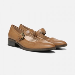 Naturalizer SOUL Ramona Mary Jane Flat for Women Brown UK91-3581X8