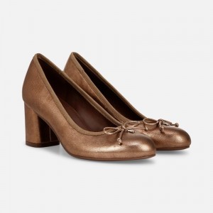 Naturalizer Sienna Block Heel Pump for Women Brown TJ37-3377J7