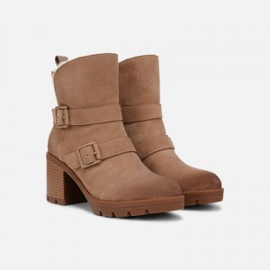 Naturalizer Verney Moto Water Repellent Bootie for Women Brown KC41-3361E8
