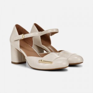 Naturalizer Lavish Mary Jane Pump for Women Cream YC37-7317Z5
