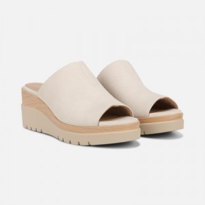 Naturalizer Soul Goodtimes Mule Wedge Sandal for Women Cream RH75-8675E5