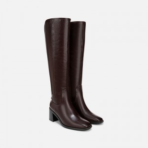 Naturalizer 27 EDIT Edda Wide Calf Knee High Boot for Women Dark Brown QD64-0494I5