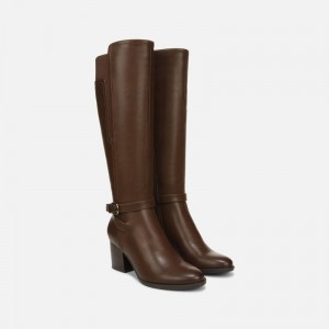 Naturalizer SOUL Uptown Wide Calf Knee High Boot for Women Dark Brown WU15-3425A9