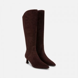 Naturalizer Deesha Narrow Calf Knee High Boot for Women Dark Red SG23-7823R3