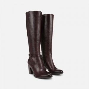 Naturalizer Kalina Knee High Boot for Women Dark Red MU05-9485X5