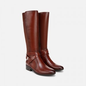 Naturalizer Rena 2 Narrow Calf Riding Boot for Women Deep Brown BV44-5314T2