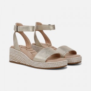 Naturalizer SOUL Gloria Espadrille for Women Gold Metallic RC79-2039U3