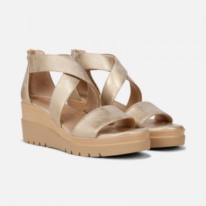 Naturalizer Soul Goodtimes Wedge Sandal for Women Gold RB80-2760R8