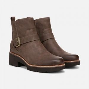 Naturalizer Cabaret Moto Boot for Women Grey Brown TK16-9316E6