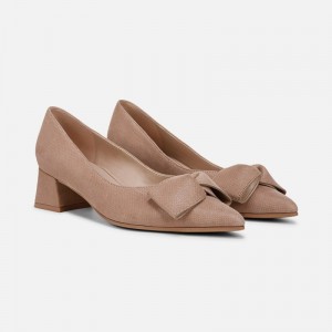 Naturalizer Mavis Bow Pump for Women Grey Brown UU97-5657H1