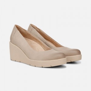 Naturalizer SOUL About Time Wedge Pump for Women Grey Brown PY89-5319O2