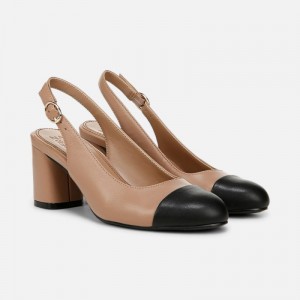 Naturalizer Sophie Slingback Pump for Women Grey Brown SZ18-5248J4