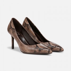 Naturalizer Anna Pump for Women Grey Brown / Snake CX69-2589S4