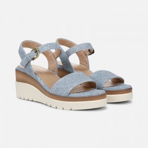 Naturalizer SOUL Graciela Wedge Sandal for Women Light Blue UD81-0451Z6