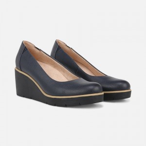 Naturalizer SOUL About Time Wedge Pump for Women Navy FM48-0228D3
