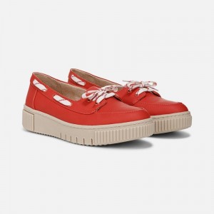 Naturalizer SOUL Tia Boat Shoe for Women Red RL86-4536V3