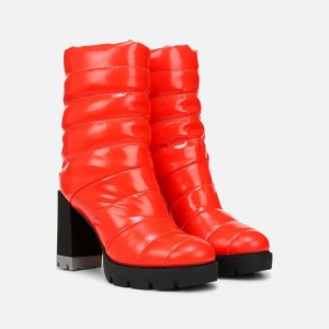 Naturalizer Think Royln Crosswalk Water Repellent Bootie for Women Red HU14-0404C2