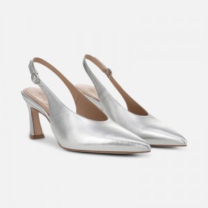 Naturalizer 27 EDIT Elaine Slingback Dress Shoe for Women Silver GX73-6913H1