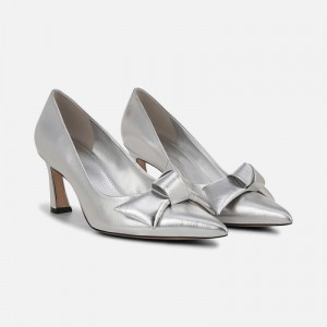 Naturalizer 27 EDIT Emery Bow Pump for Women Silver PJ91-6611W1