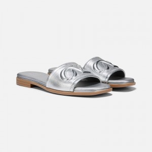 Naturalizer Genevieve Slide Sandal for Women Silver EF07-0137X2