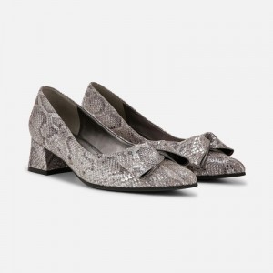 Naturalizer Mavis Bow Pump for Women Silver QI98-1818K2