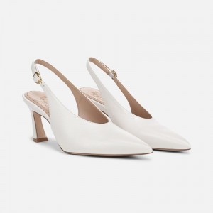 Naturalizer 27 EDIT Elaine Slingback Dress Shoe for Women White OX21-1541D9