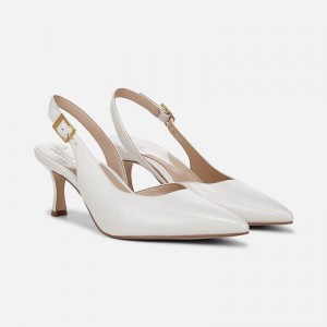 Naturalizer 27 EDIT Felicia 4 Slingback Dress Shoe for Women White EC56-4856K3