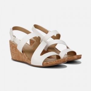 Naturalizer Adria Wedge Sandal for Women White GL22-0482Y9