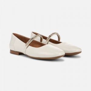 Naturalizer Kelly Chain Mary Jane Flat for Women White AU25-4635A1