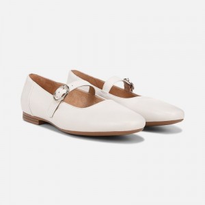 Naturalizer Kelly Mary Jane Flat for Women White TI07-9527D8