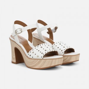 Naturalizer Kira Platform Sandal for Women White BT62-4572M0