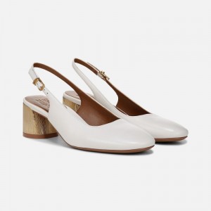 Naturalizer Lane Slingback Pump for Women White MK54-2264C1