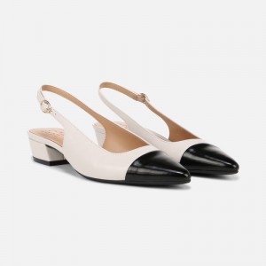 Naturalizer Banks Slingback for Women White / Black FY09-5339J8