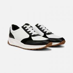 Naturalizer Shay Lace Up Sneaker for Women White / Black AV95-6165X1