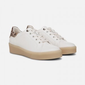Naturalizer Morrison 2.0 Lace Up Sneaker for Women White / Leopard UB42-2542X7