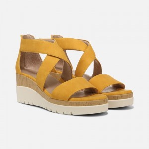 Naturalizer Soul Goodtimes Wedge Sandal for Women Yellow EO21-3291T7